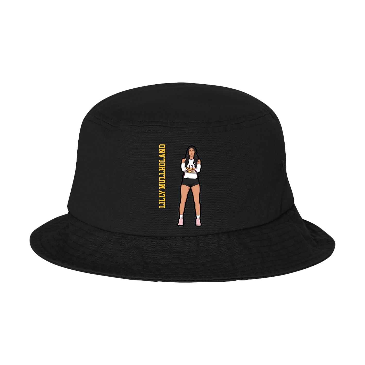 Bucket Cap — Name Vertical in Black