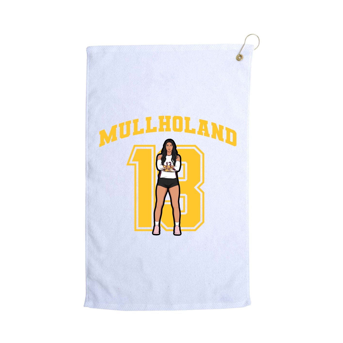 Golf Towel — Number in White