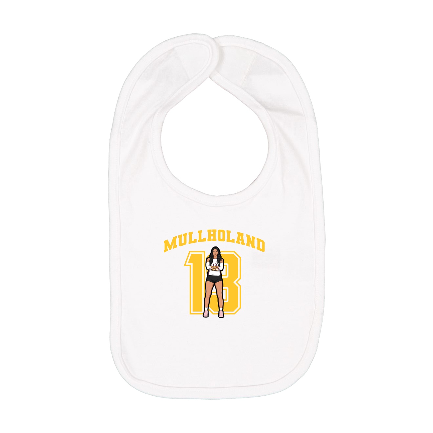 Infant Bib — Number in White