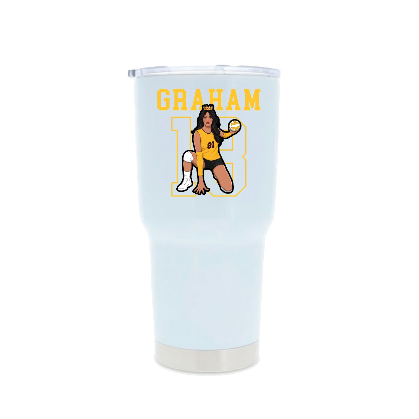 30oz Stainless Steel Tumbler — Shirsey in White