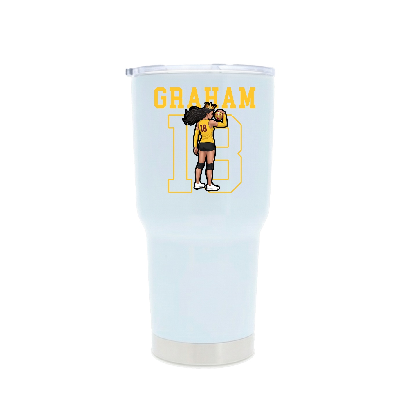 30oz Stainless Steel Tumbler — Shirsey in White