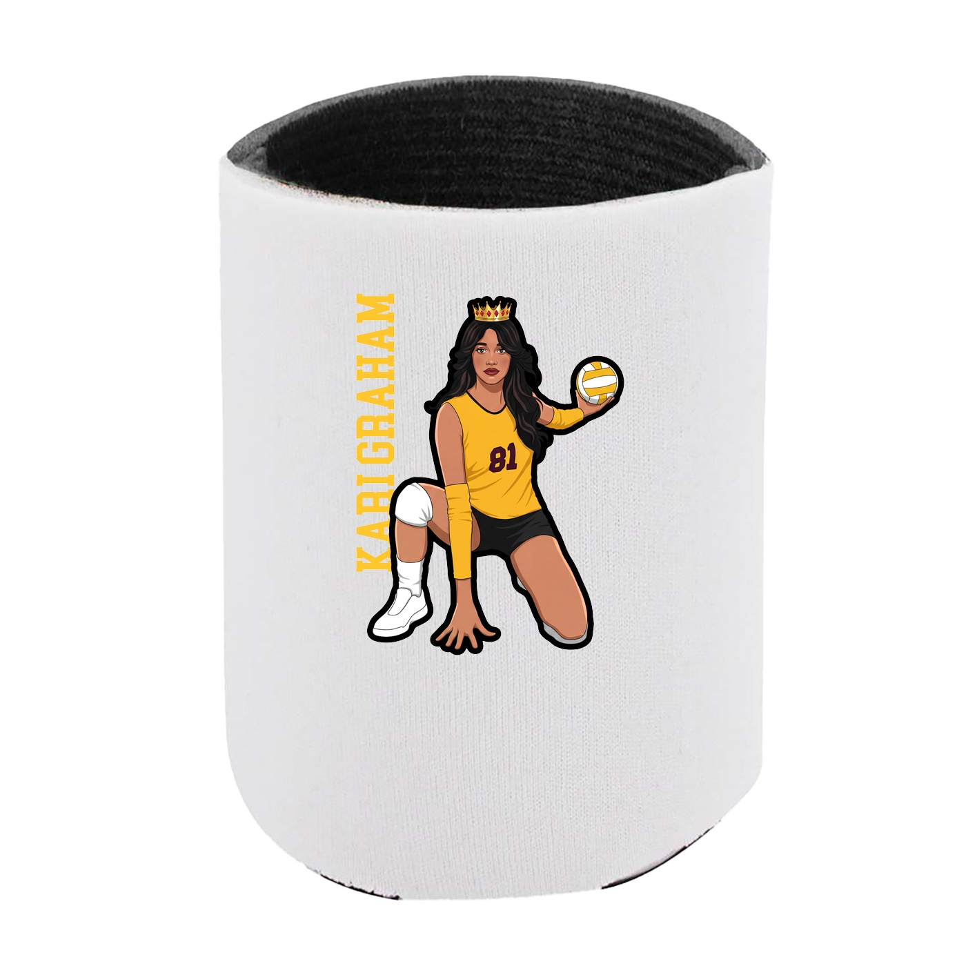 Can Holder — Name Vertical in White