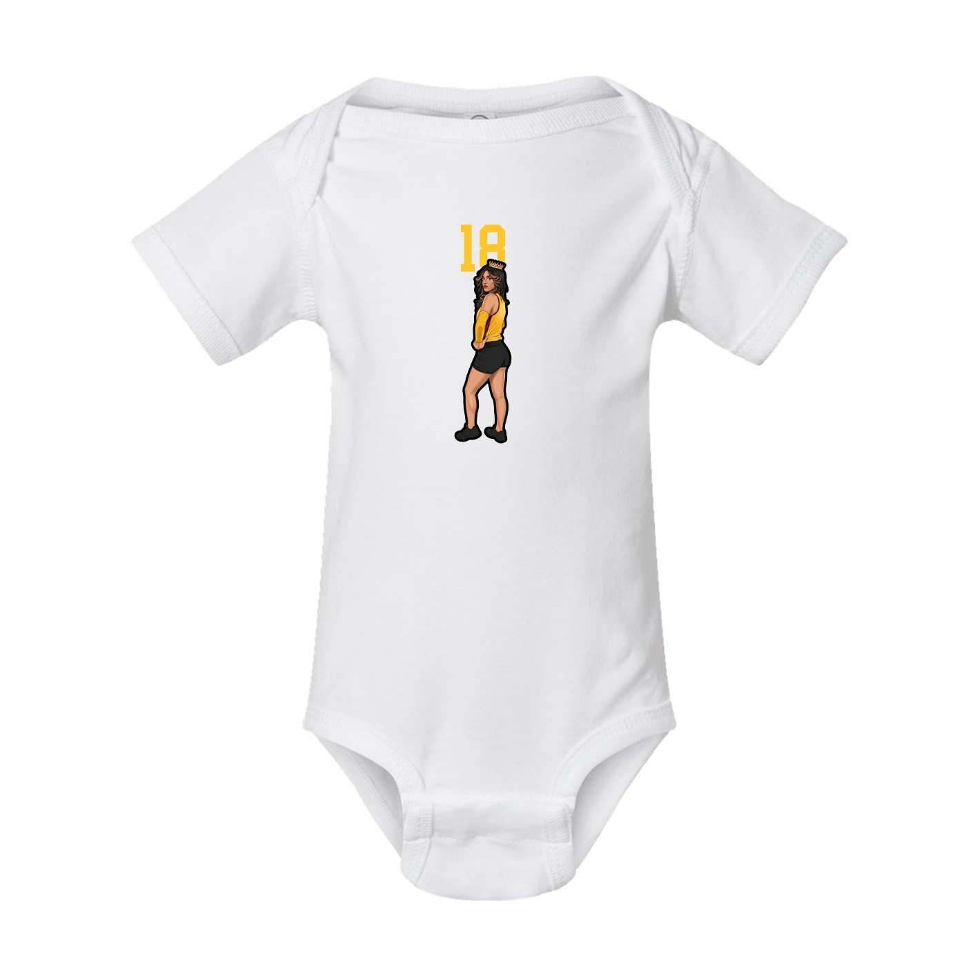 Baby Onesie — Number Top in White