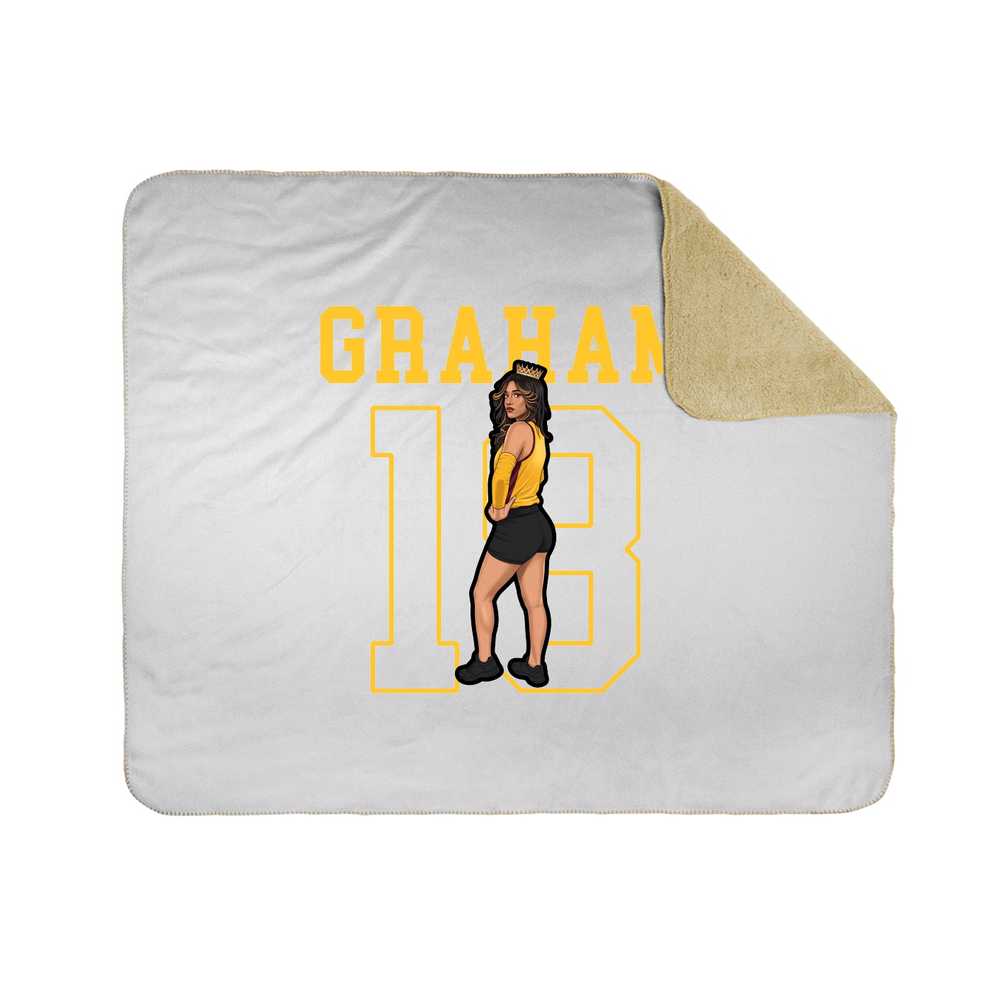 50x60 Sherpa Lined Throw Blanket