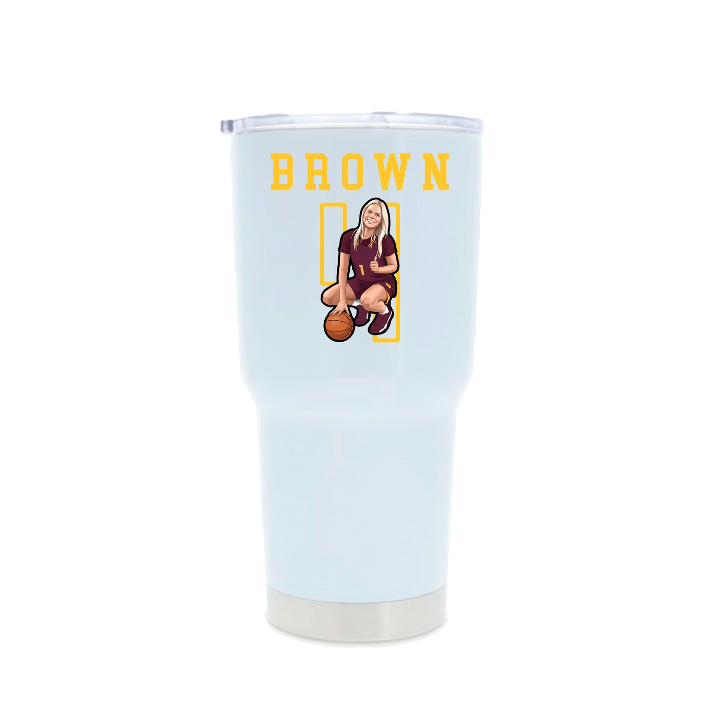 30oz Stainless Steel Tumbler — Shirsey in White