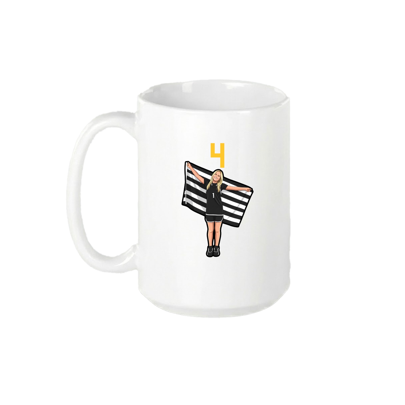 15oz Coffee Mug — Number Top in White