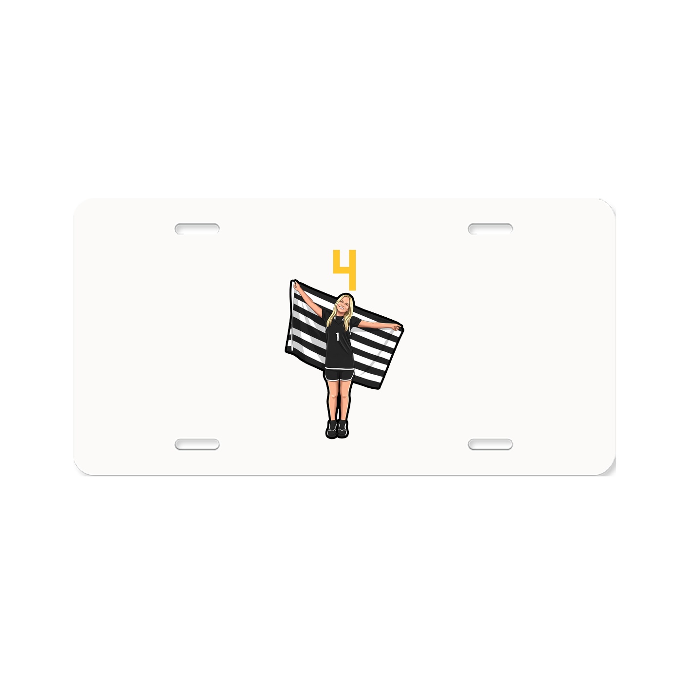 License Plate — Number Top in Classic