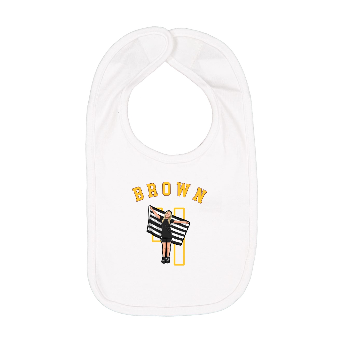 Infant Bib — Shirsey Arch in White