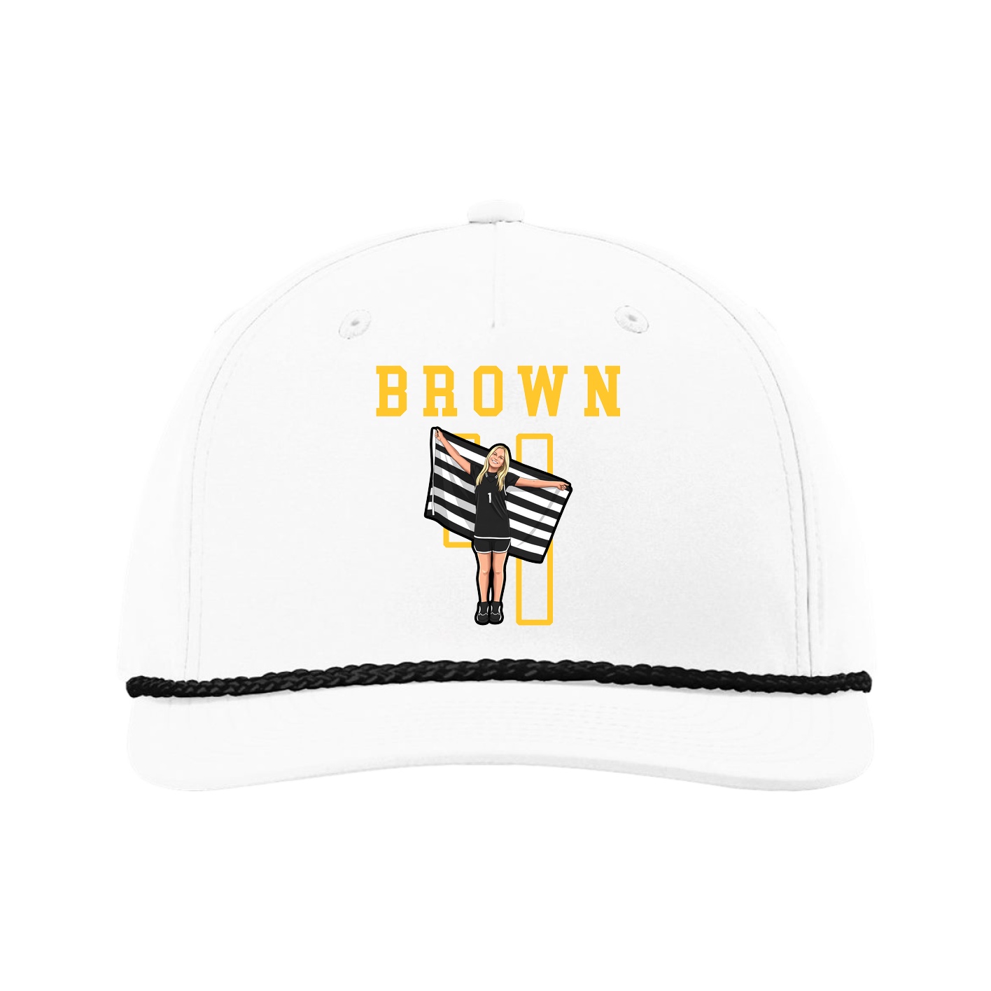 Five-Panel Classic Rope Cap — Shirsey in White