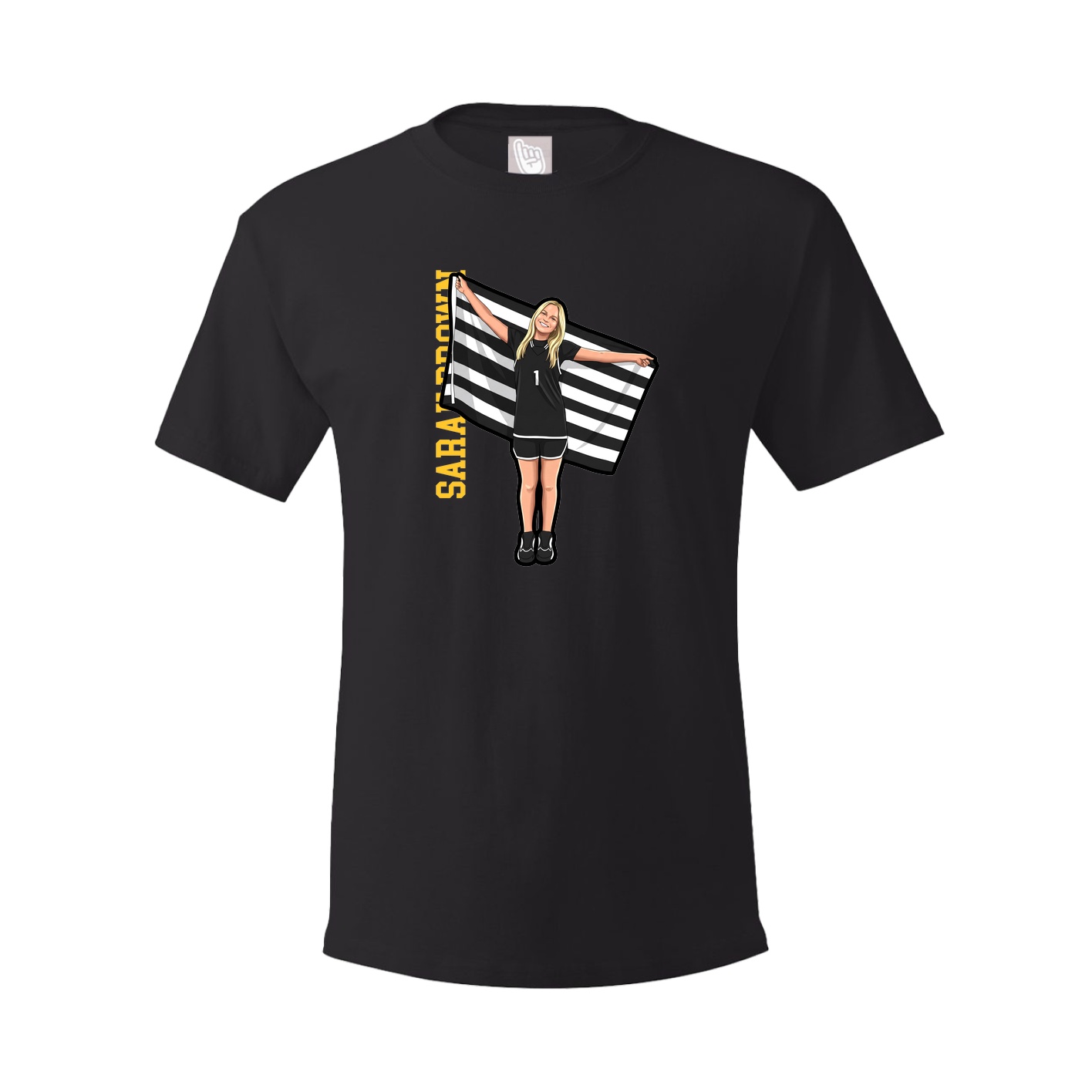 Tee — Name Vertical in Black