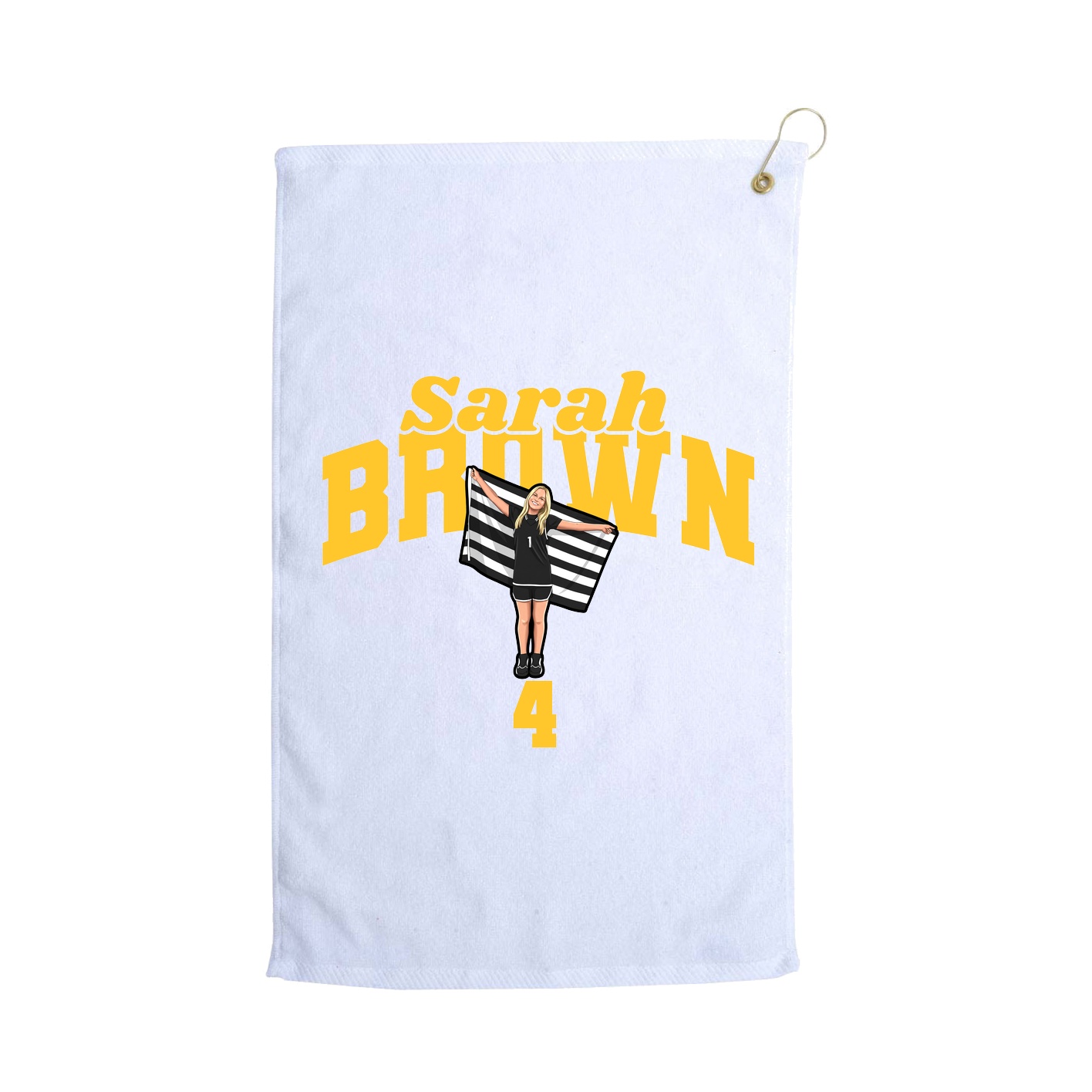 Golf Towel — Signature Arch in White