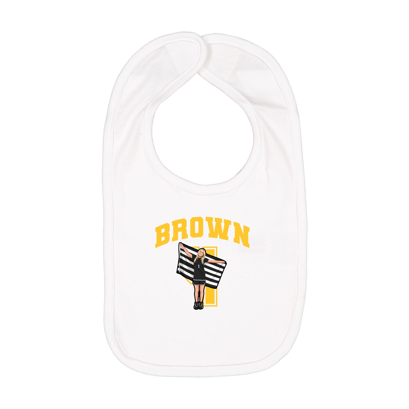 Infant Bib — Number in White