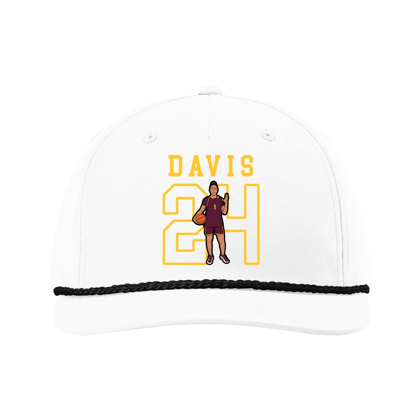 Five-Panel Classic Rope Cap — Shirsey in White