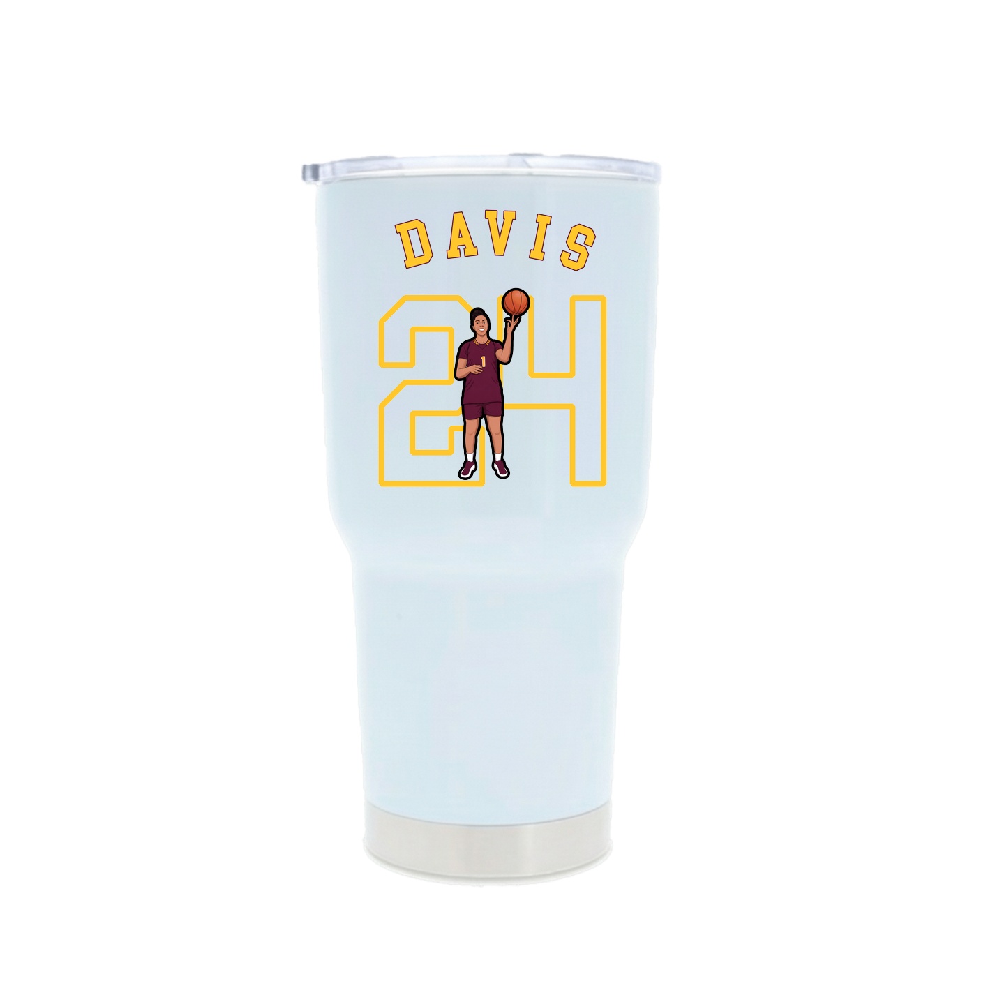 30oz Stainless Steel Tumbler — Shirsey Arch in White