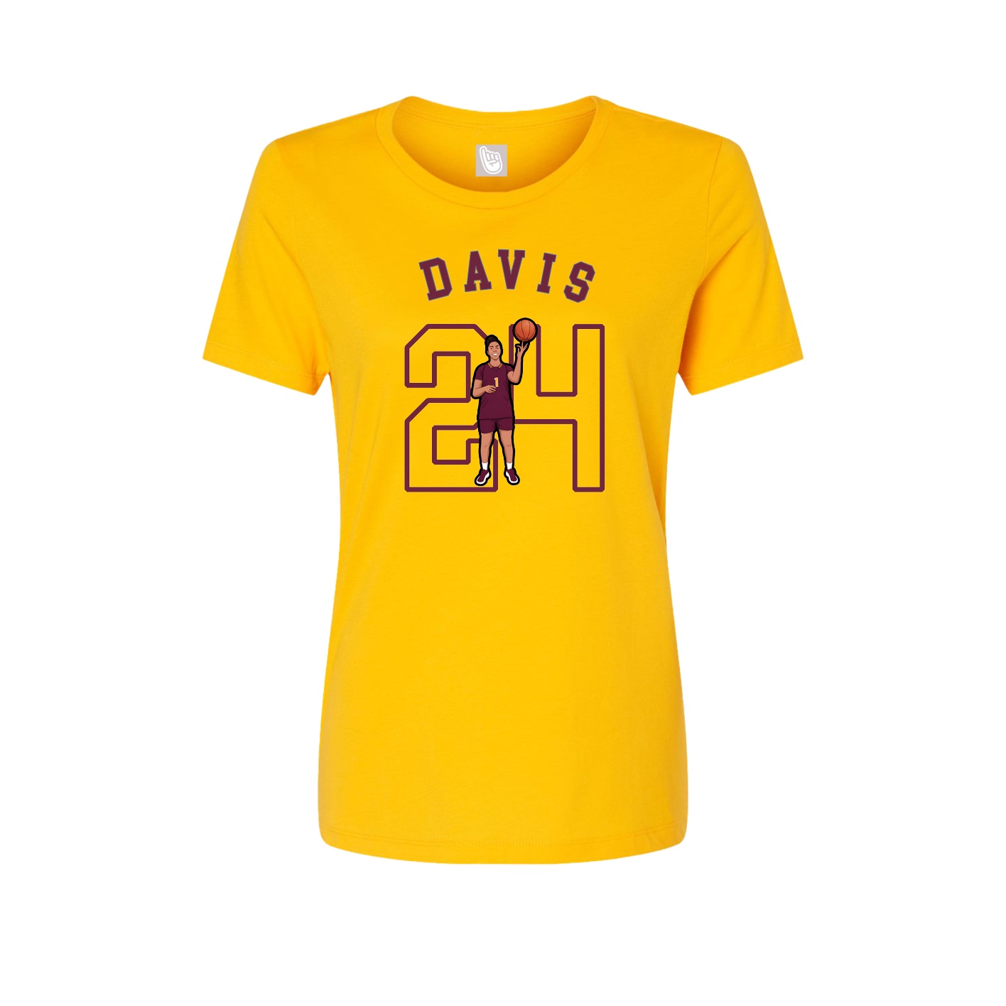 Fitted Women's Tee — Shirsey Arch in Gold