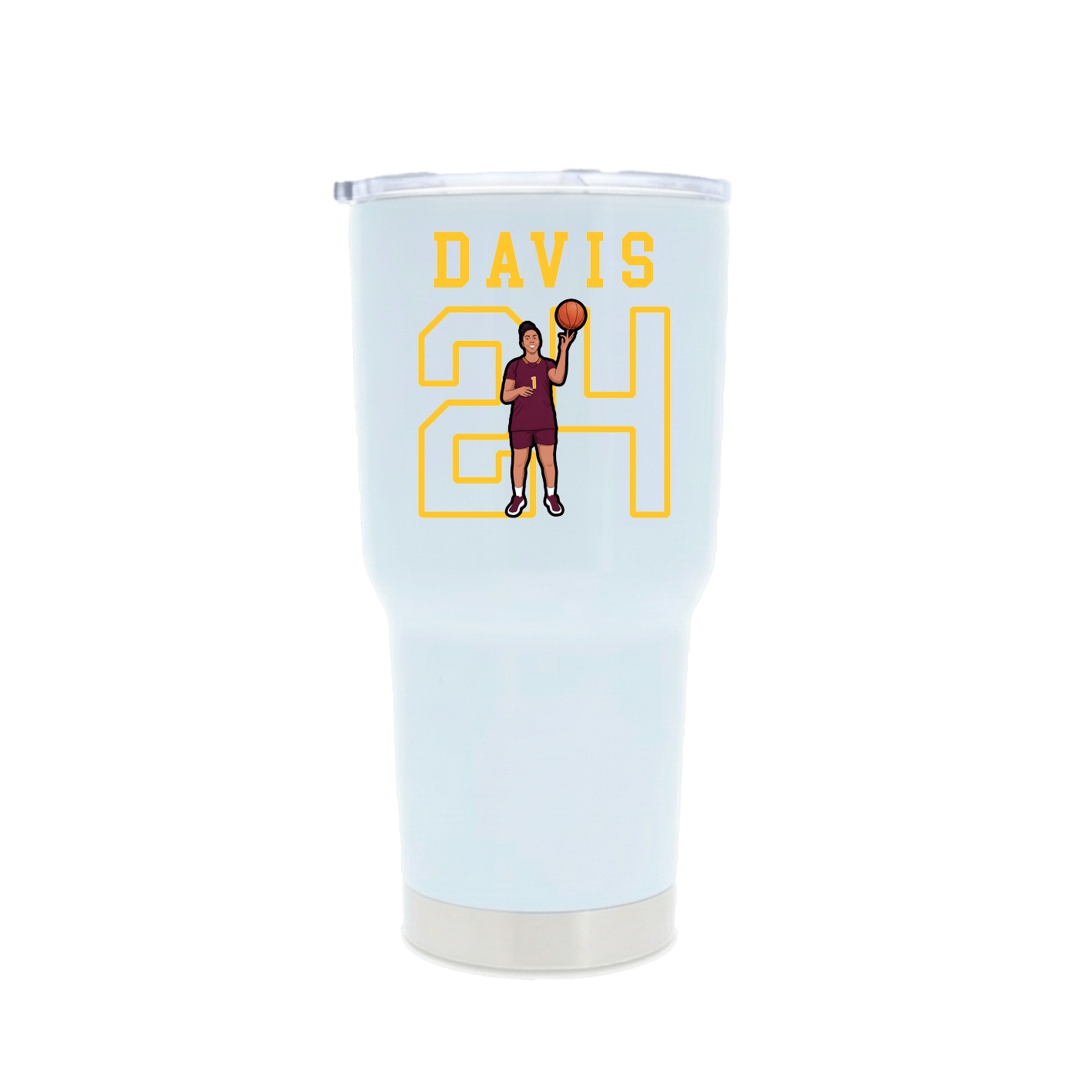 30oz Stainless Steel Tumbler — Shirsey in White