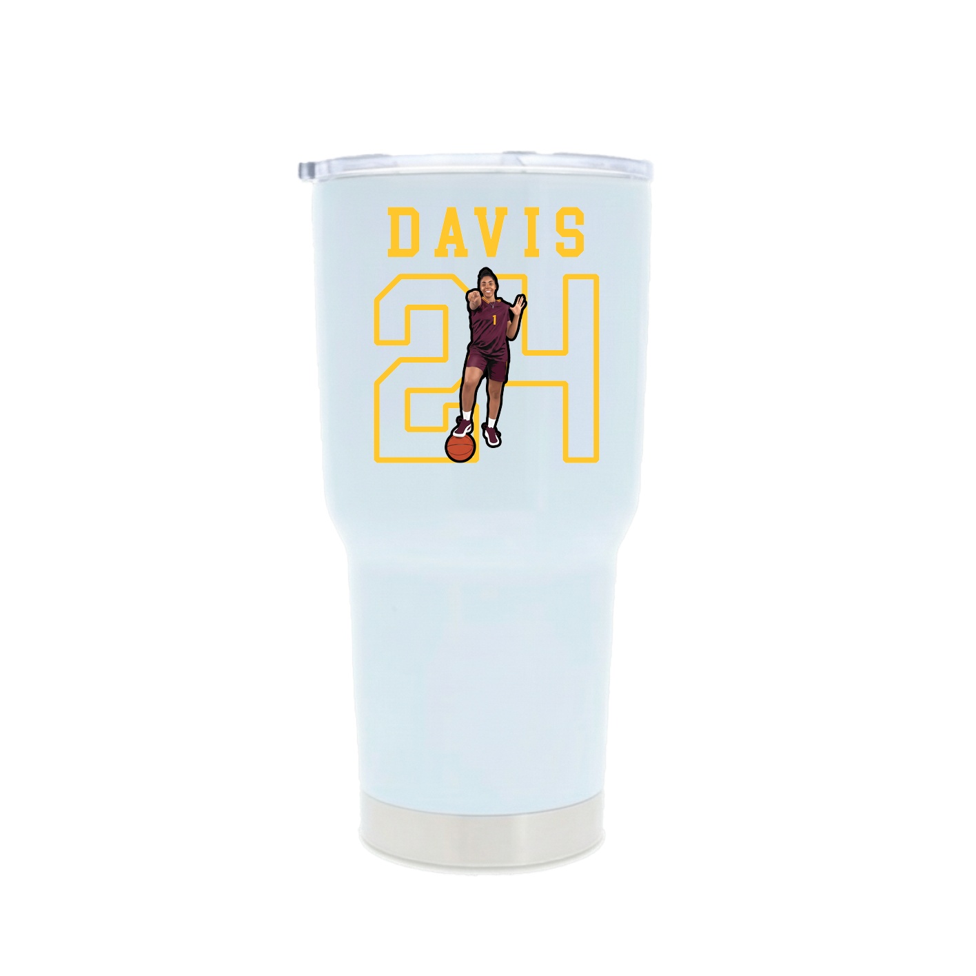 30oz Stainless Steel Tumbler — Shirsey in White