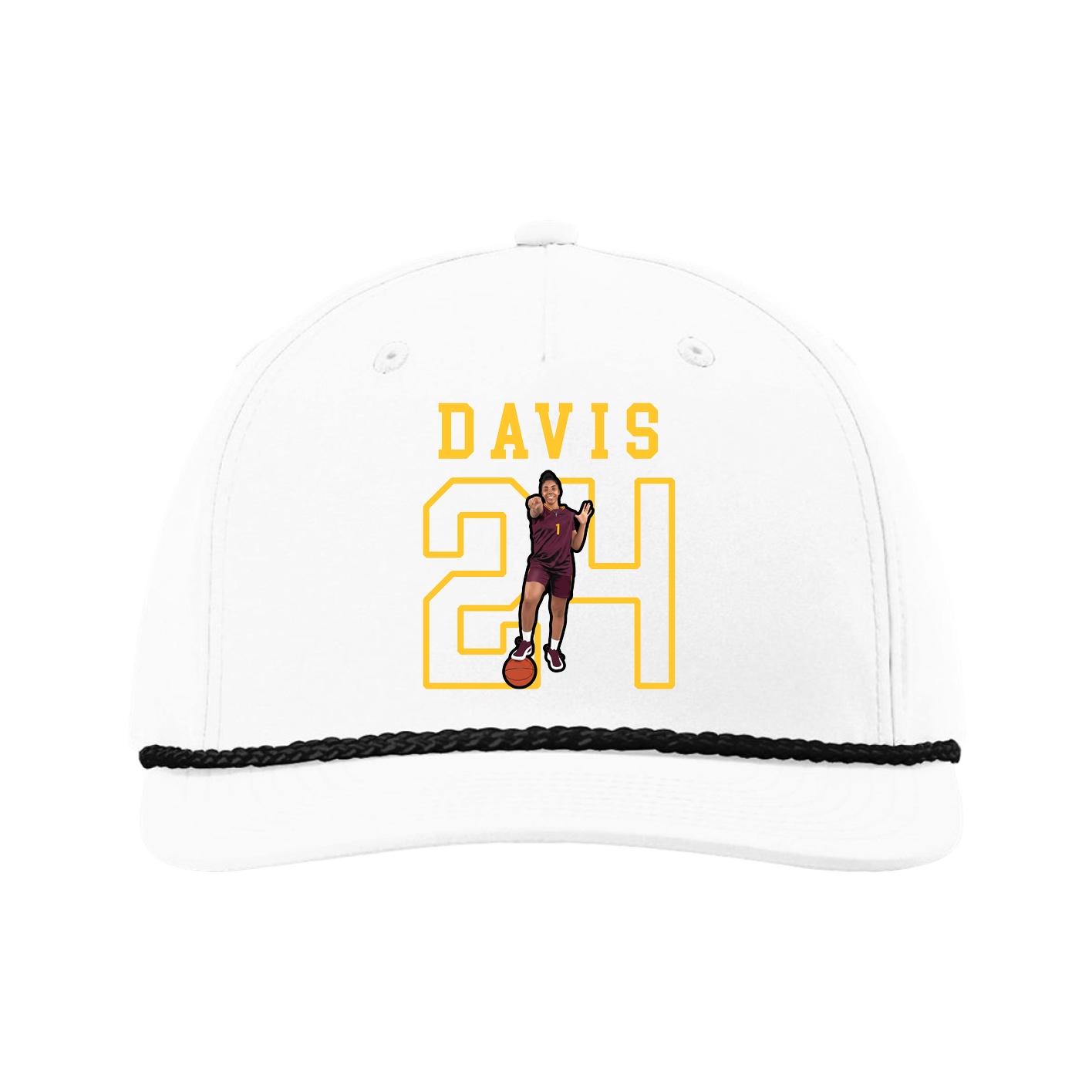 Five-Panel Classic Rope Cap — Shirsey in White