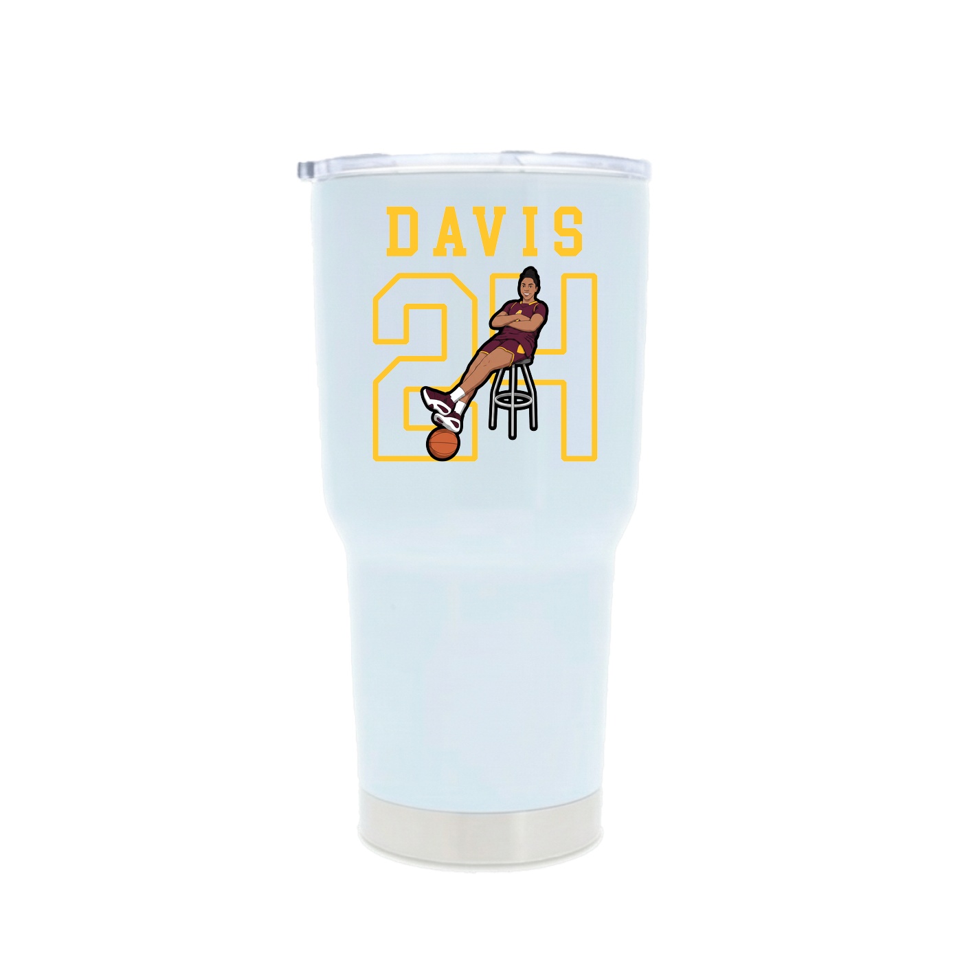 30oz Stainless Steel Tumbler — Shirsey in White
