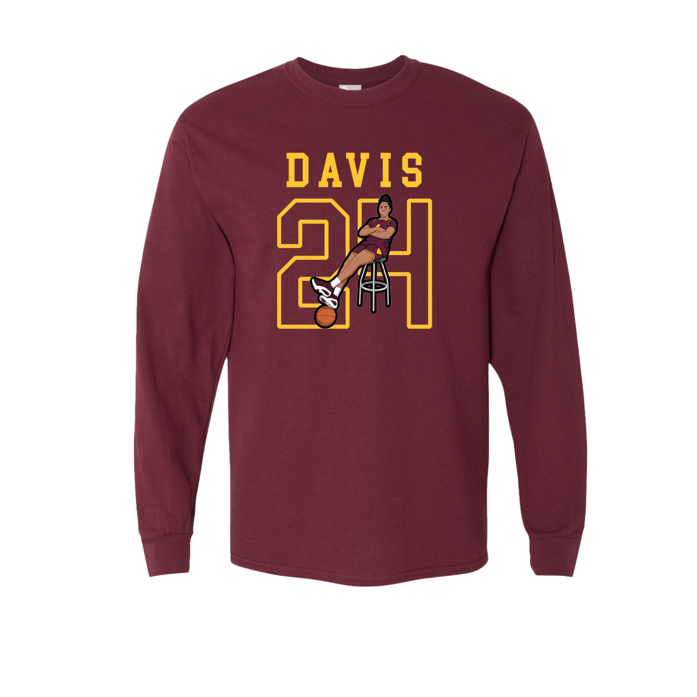 Long Sleeve Tee — Shirsey in Maroon