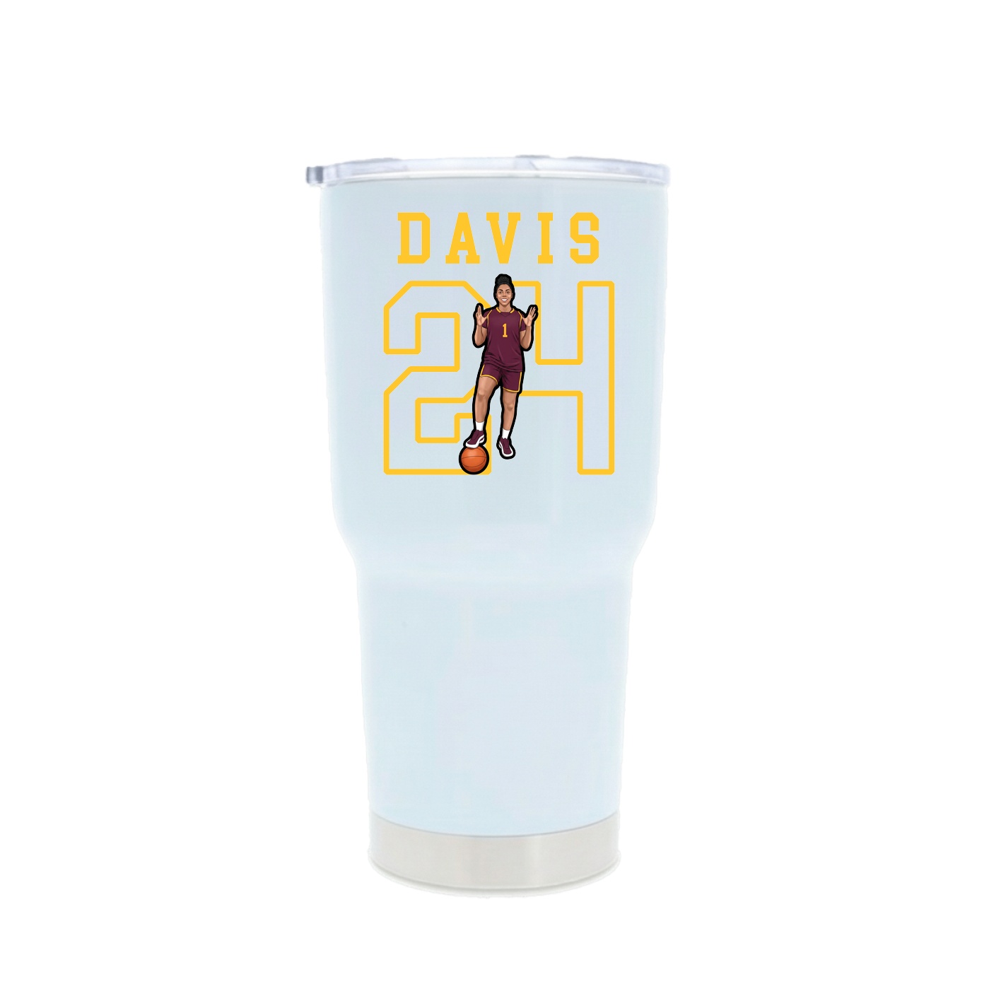 30oz Stainless Steel Tumbler — Shirsey in White