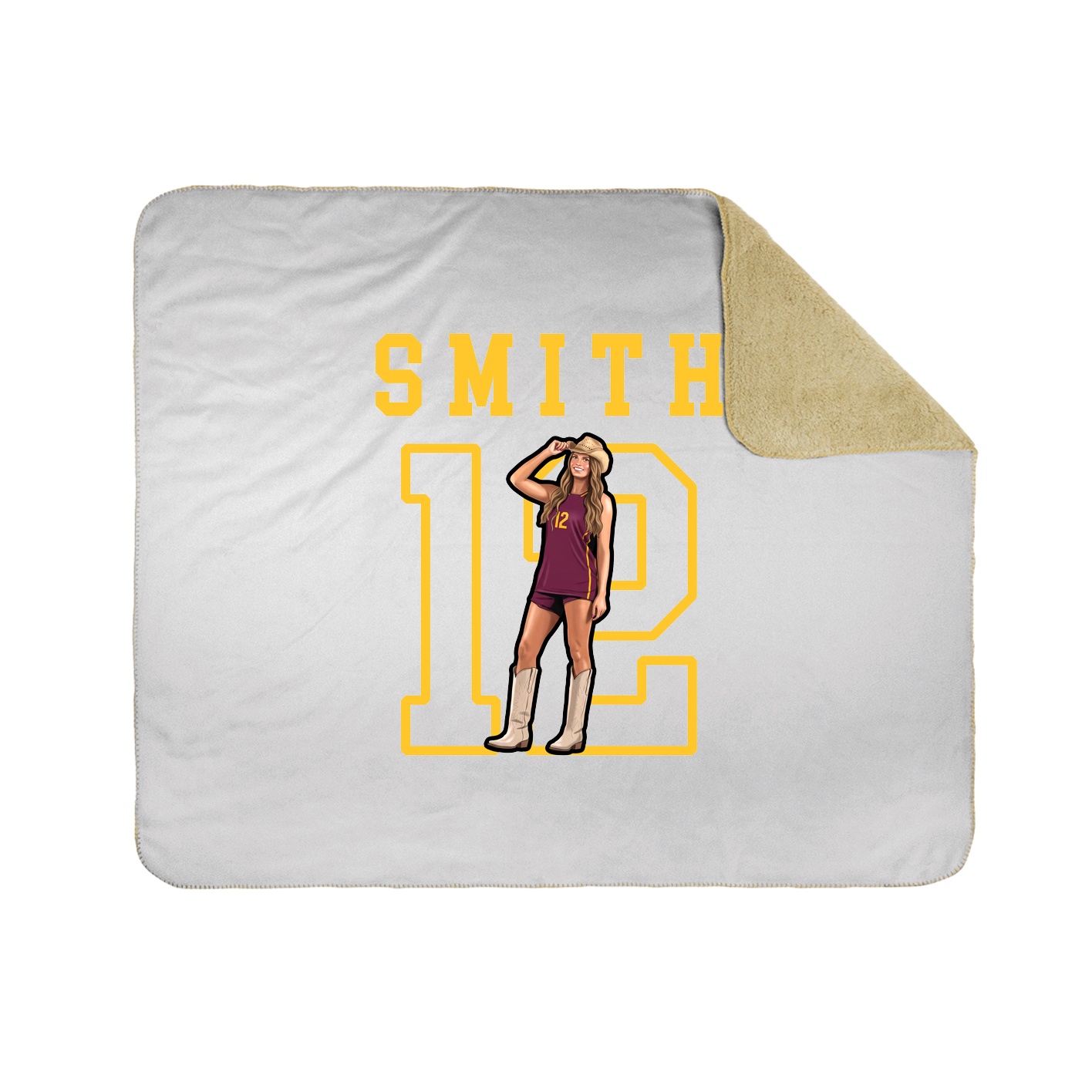 Throw Blanket — Shirsey in White