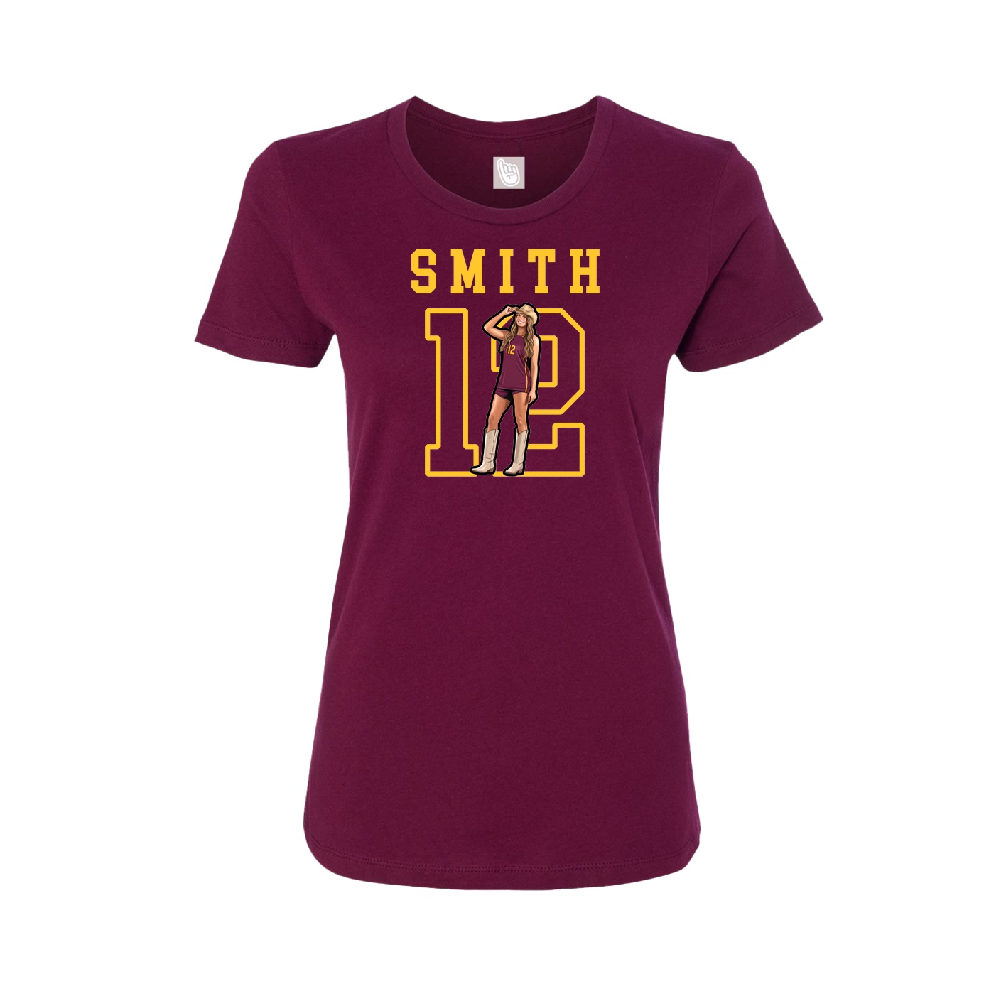 Fitted Women's Tee — Shirsey in Maroon