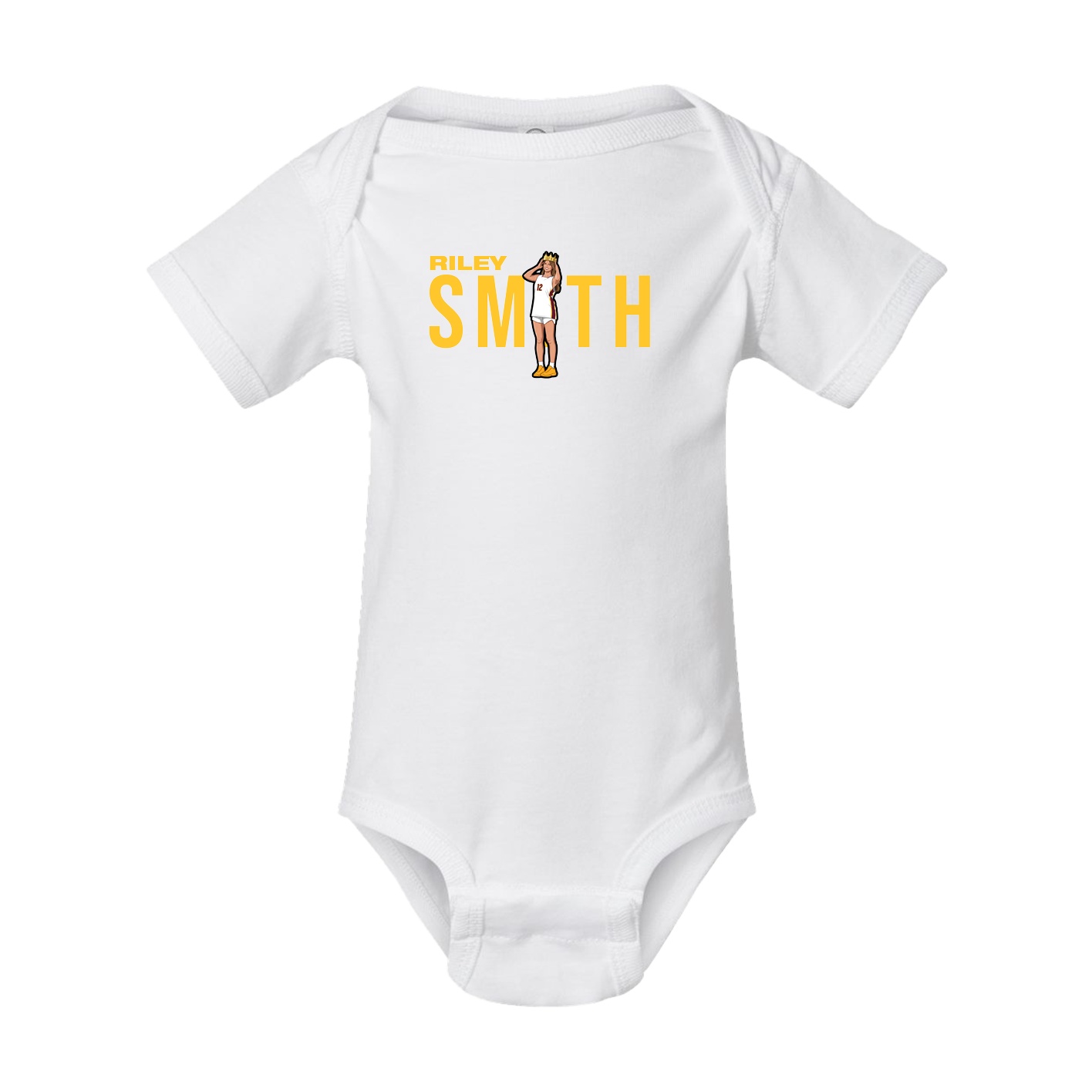 Baby Onesie — Player Name in White