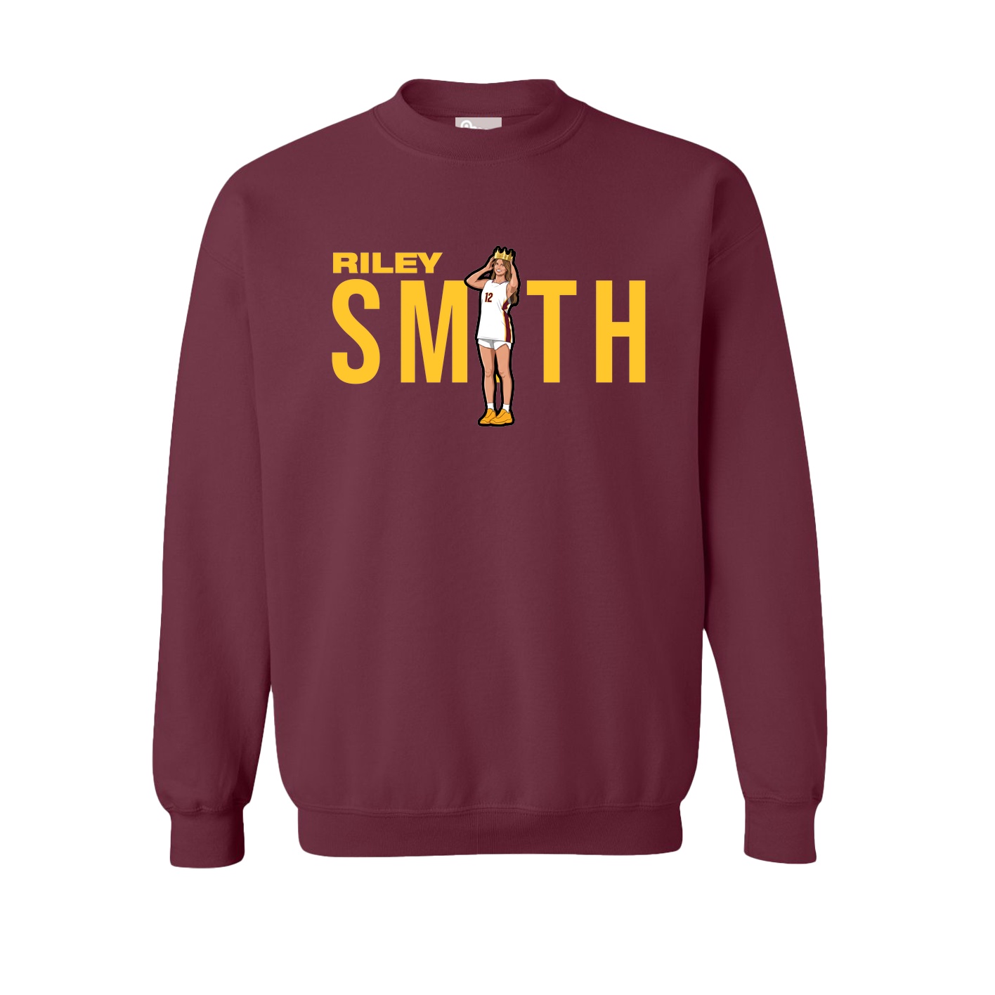 Fleece Crew — Player Name in Maroon