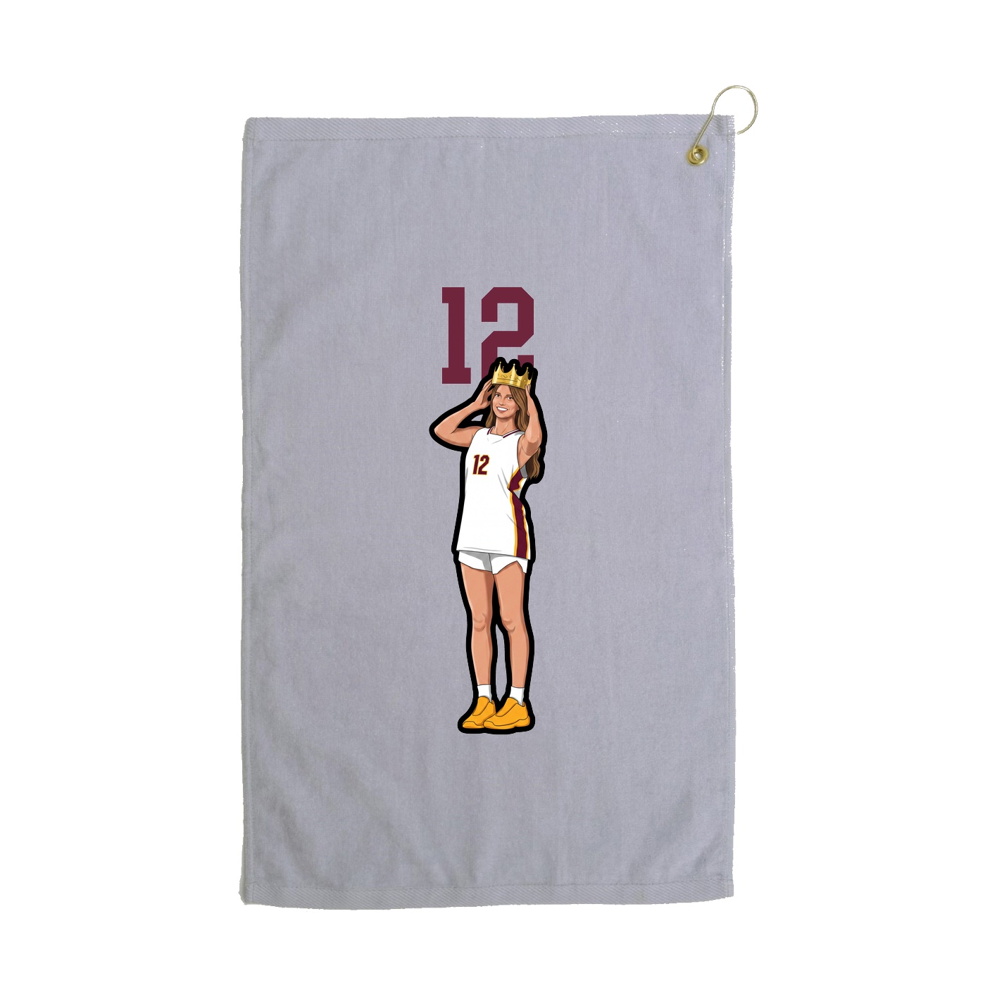 Golf Towel — Number Top in Grey