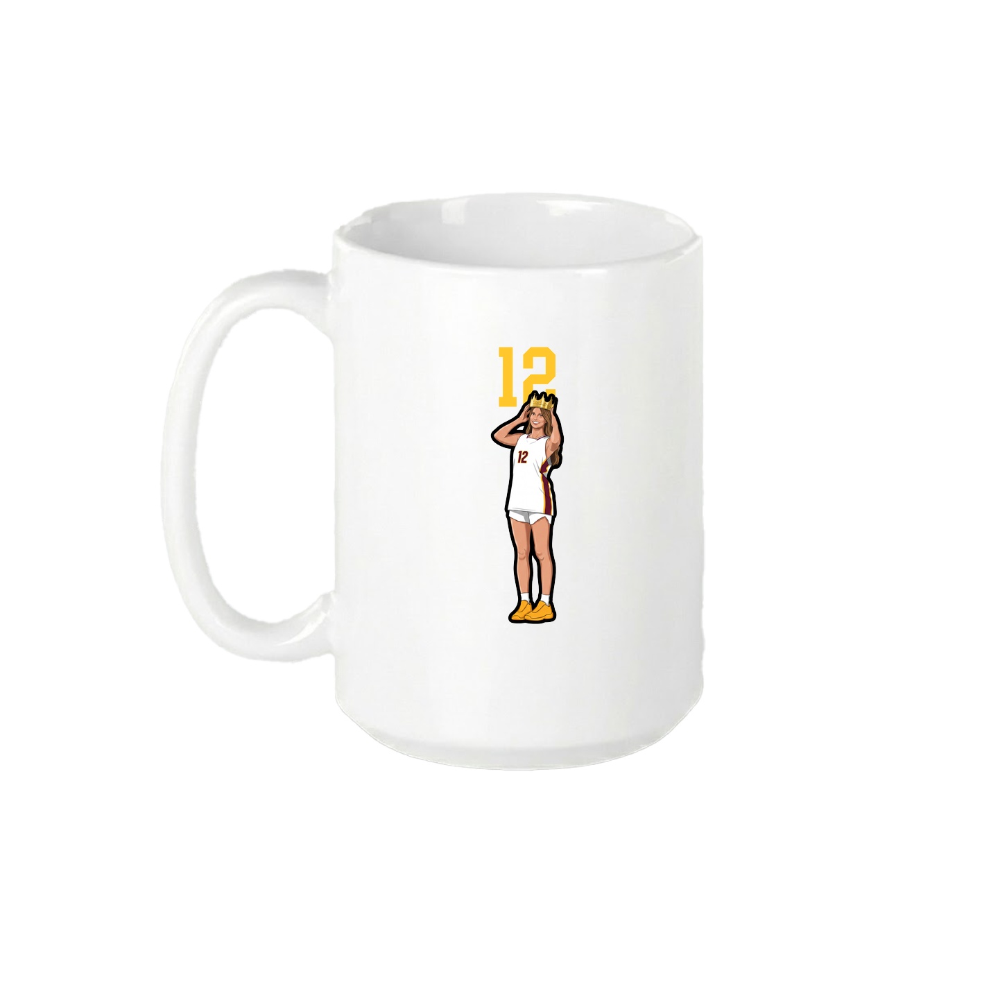 15oz Coffee Mug — Number Top in White