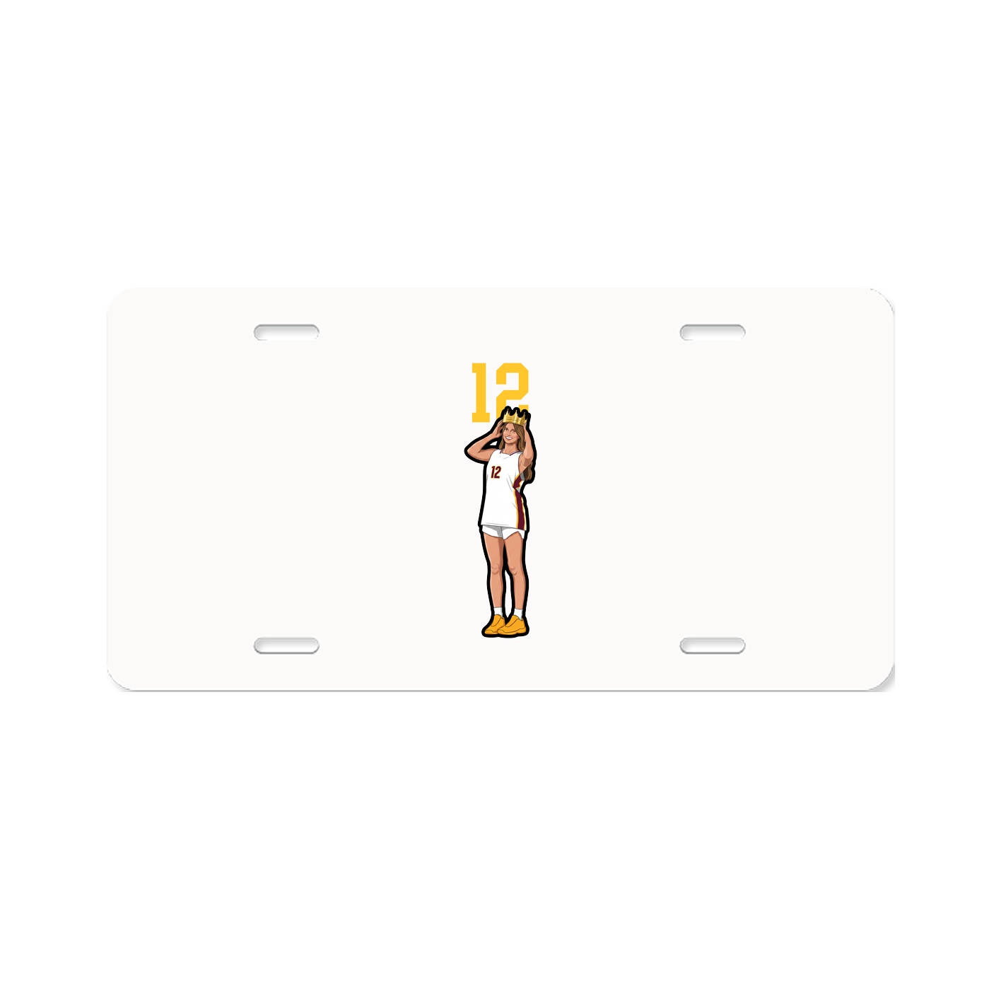 License Plate — Number Top in Classic