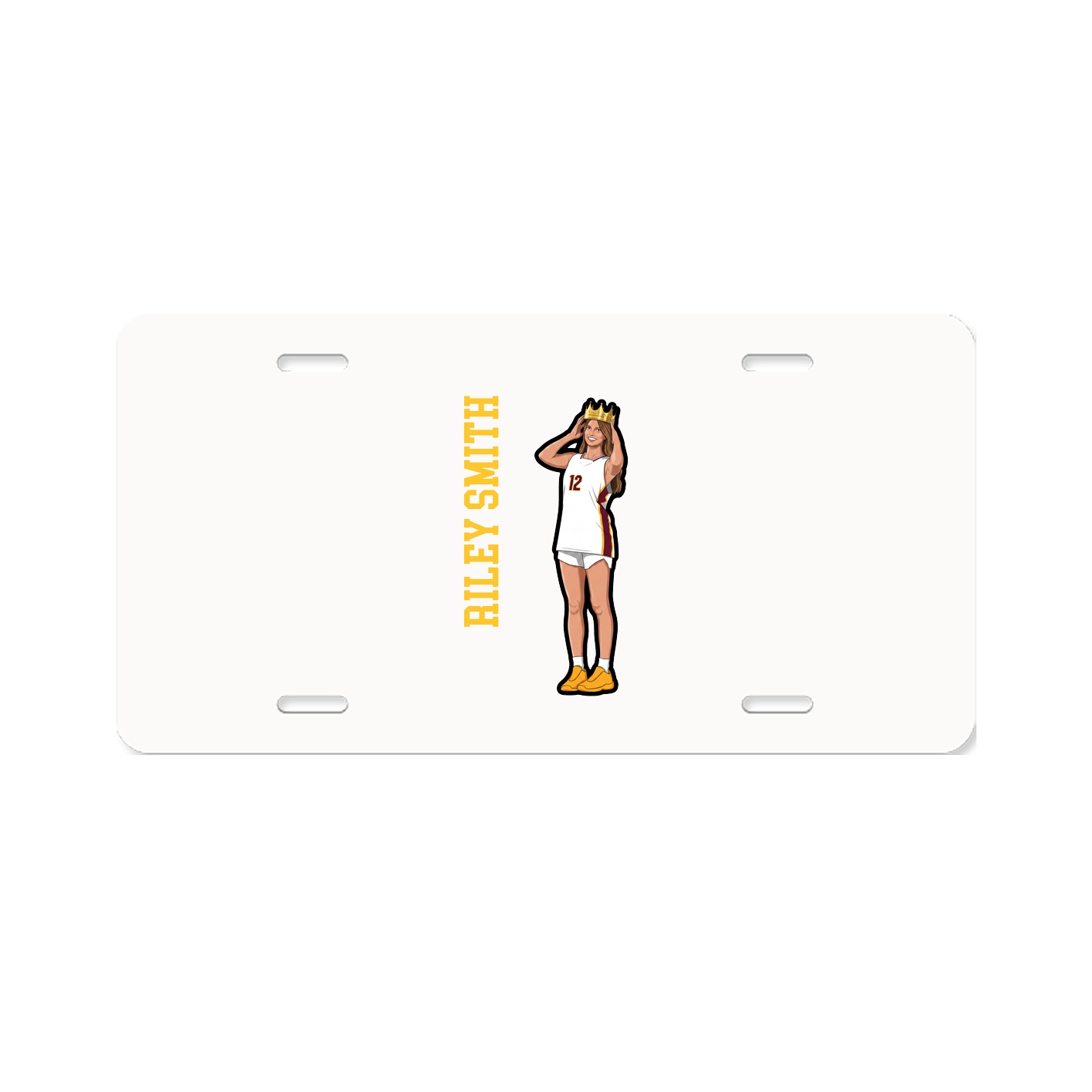 License Plate — Name Vertical in Classic