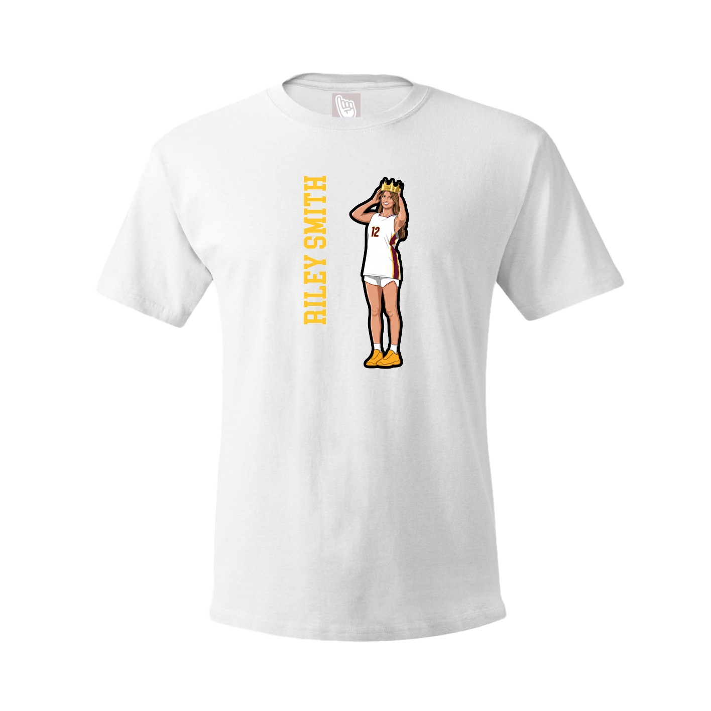 Tee — Name Vertical in White