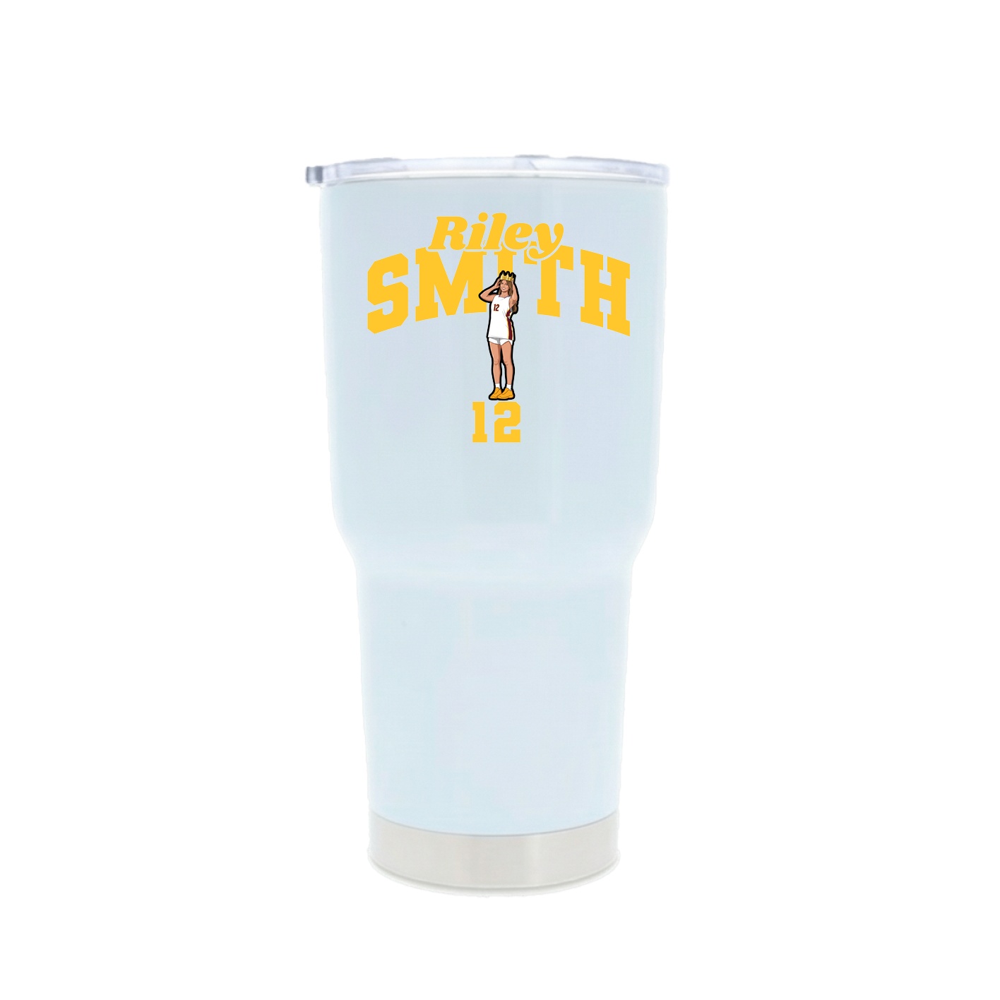 30oz Stainless Steel Tumbler — Signature Arch in White