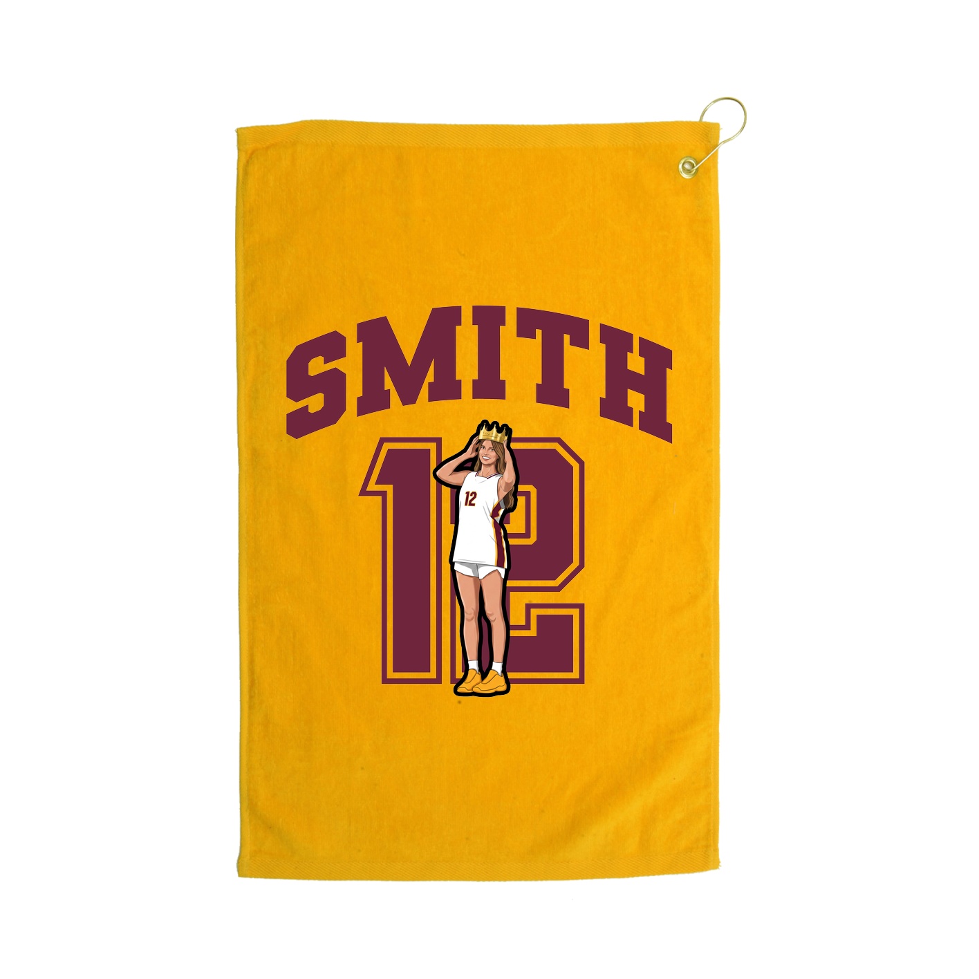 Golf Towel — Number in Gold
