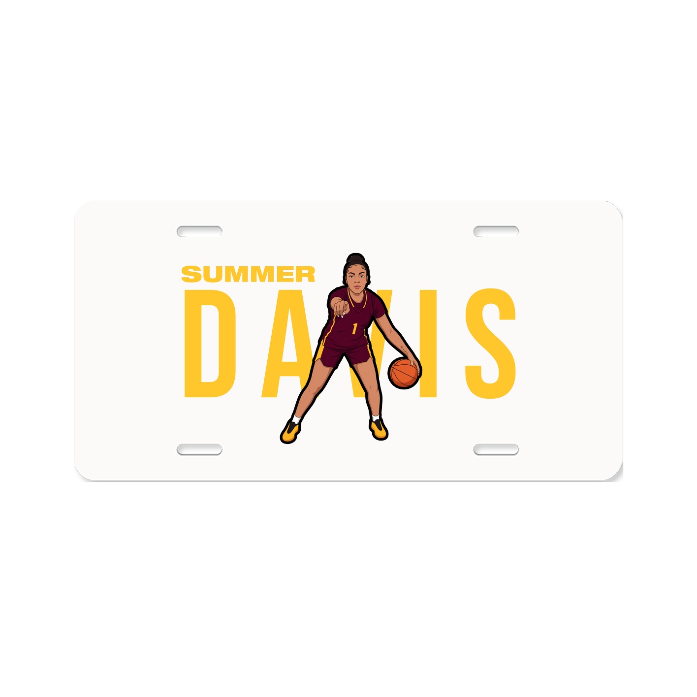 License Plate — Player Name in Classic