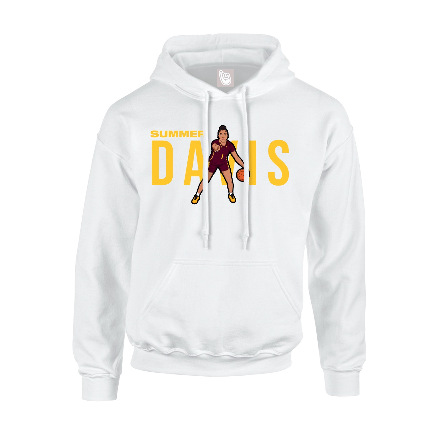 Youth Hoodie — Player Name in White