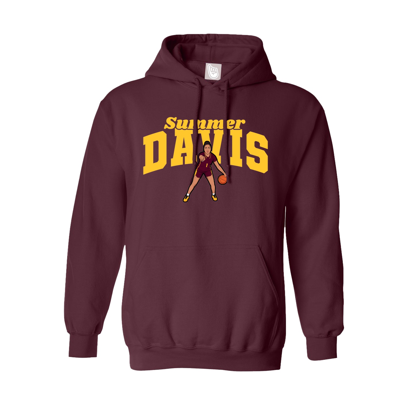 Hoodie — Signature Arch in Maroon