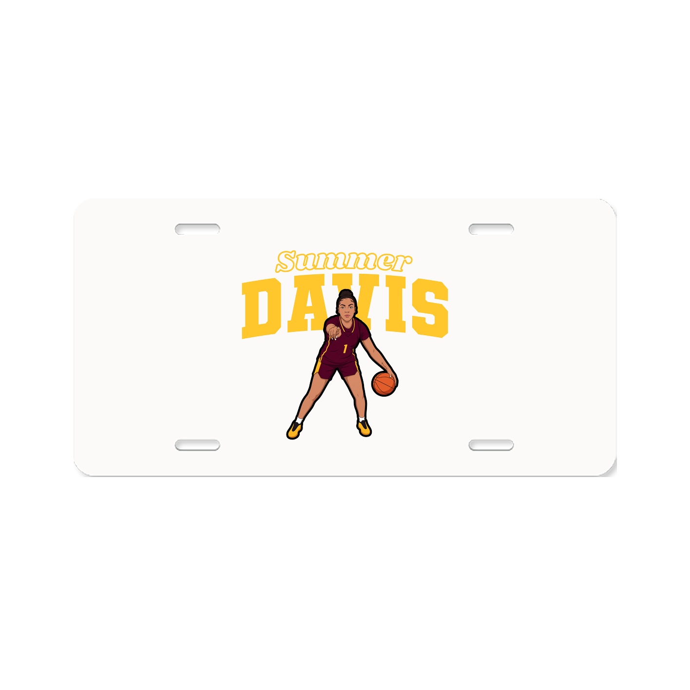 License Plate — Name Arch in Classic