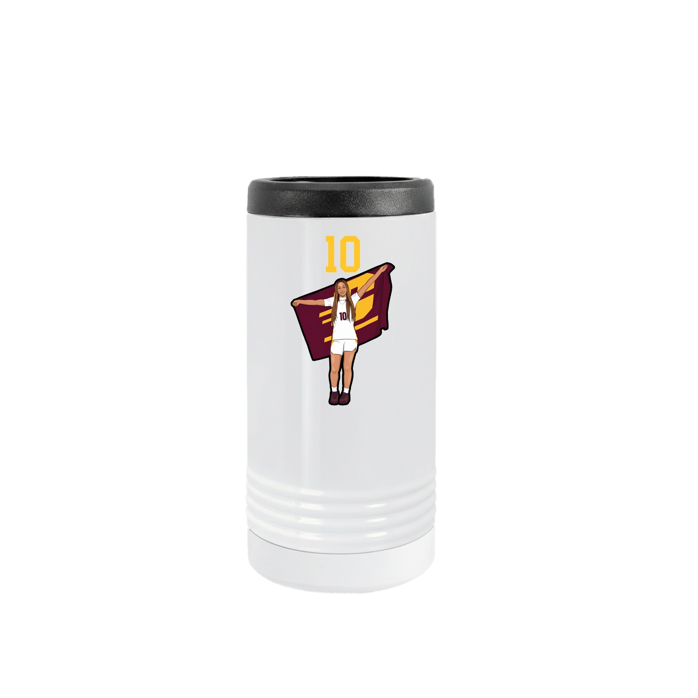 Slim Beverage Holder — Number Top in White