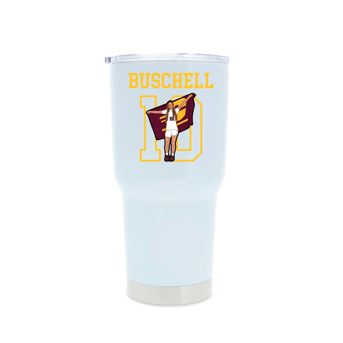 30oz Stainless Steel Tumbler — Shirsey in White