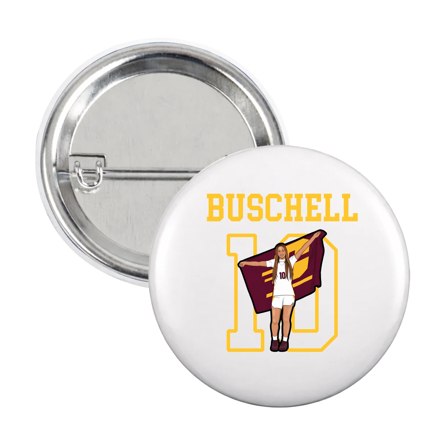 Game Day Button — Shirsey in White