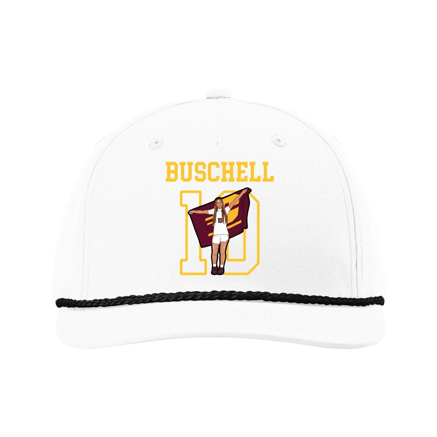 Five-Panel Classic Rope Cap — Shirsey in White