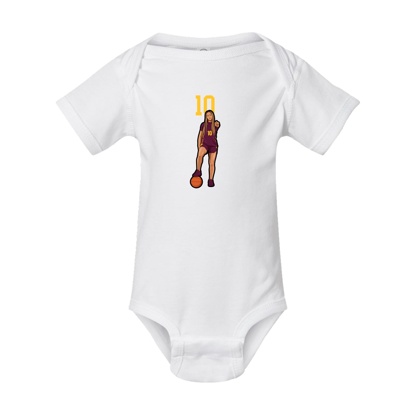 Baby Onesie — Number Top in White