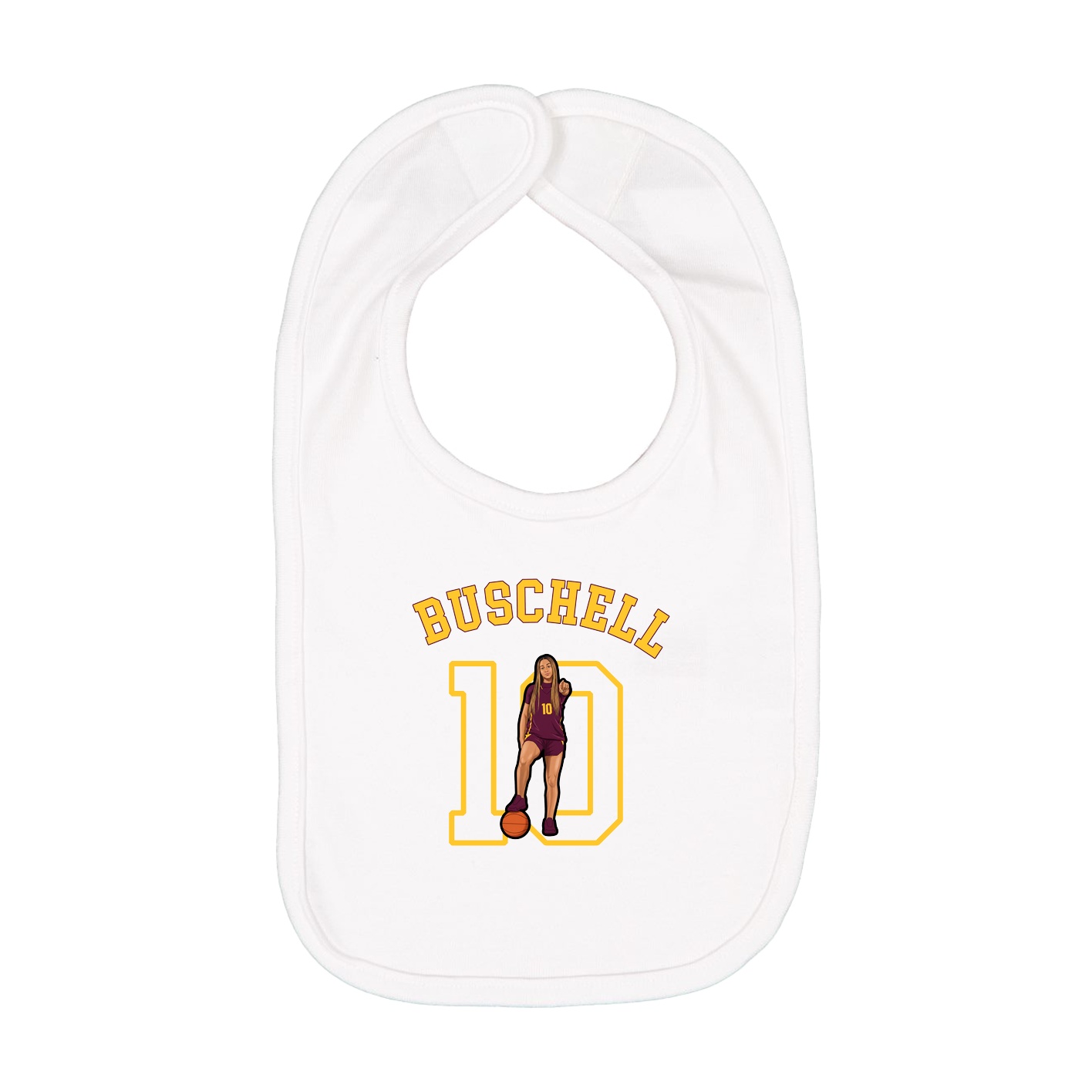 Infant Bib — Shirsey Arch in White
