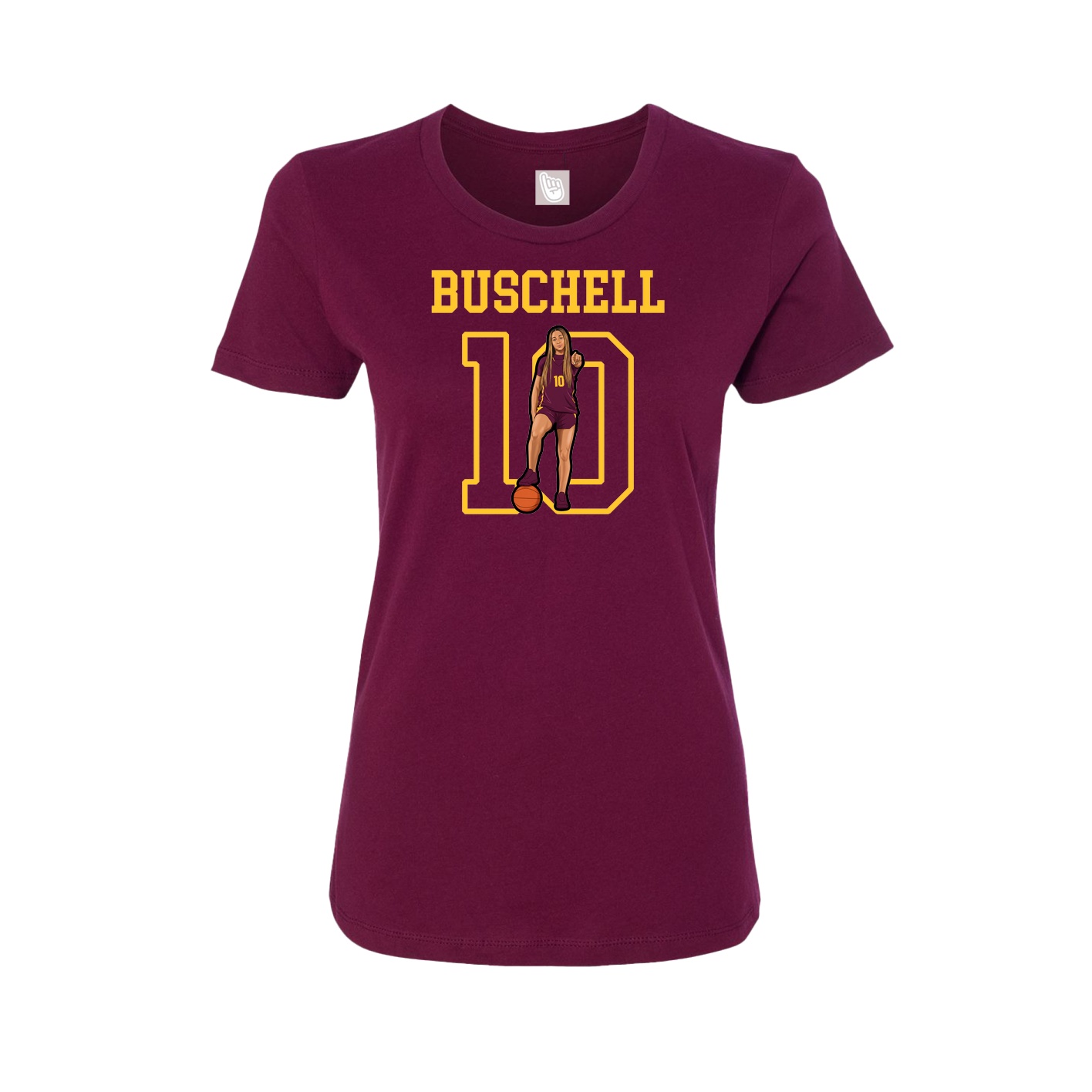 Fitted Women's Tee — Shirsey in Maroon