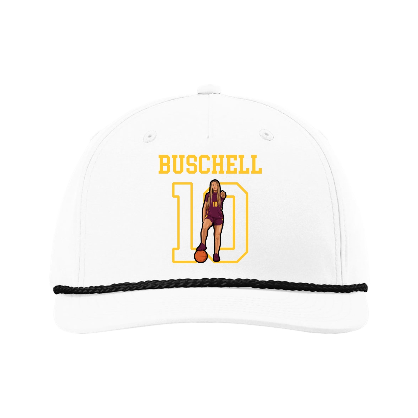 Five-Panel Classic Rope Cap — Shirsey in White