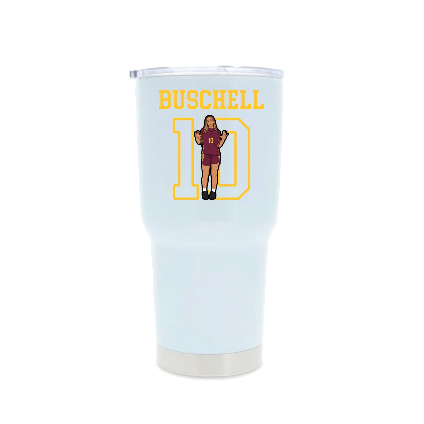 30oz Stainless Steel Tumbler — Shirsey in White