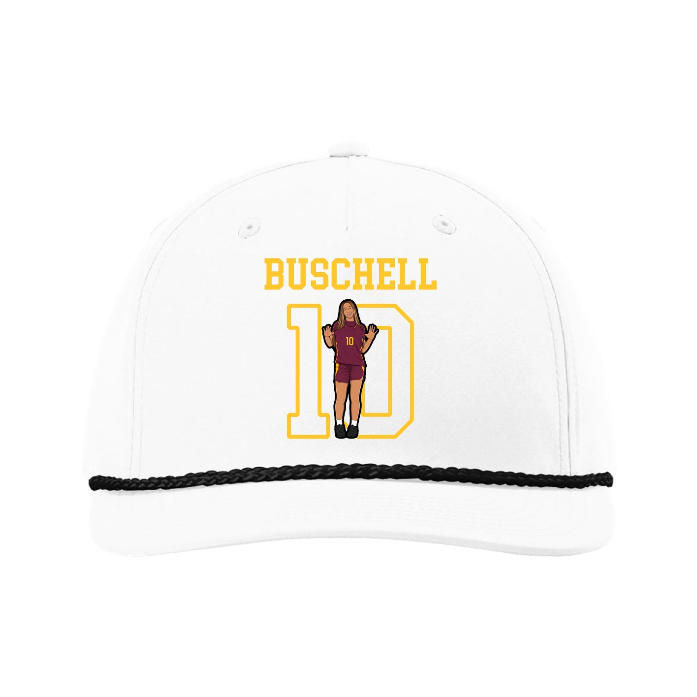 Five-Panel Classic Rope Cap — Shirsey in White